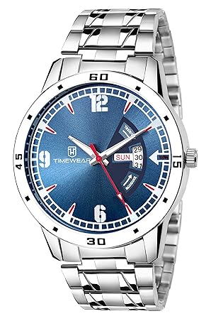 Day Date Functioning Blue Dial Chain Watch for Men