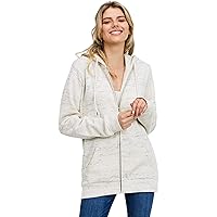 esstive Women's Ultra Soft Fleece Oversized Comfortable Casual Lightweight Active Full Zip Hoodie Jacket Sweatshirt