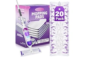 EHADOO Mop Pads Refills for Swiffer Power Mop: 20 Pcs Wet Dry Disposable Pad for Multi-Surface Floor Cleaning - Mopping Replacement for Tile Hardwood - Sweeping Cloths for Home Kichen