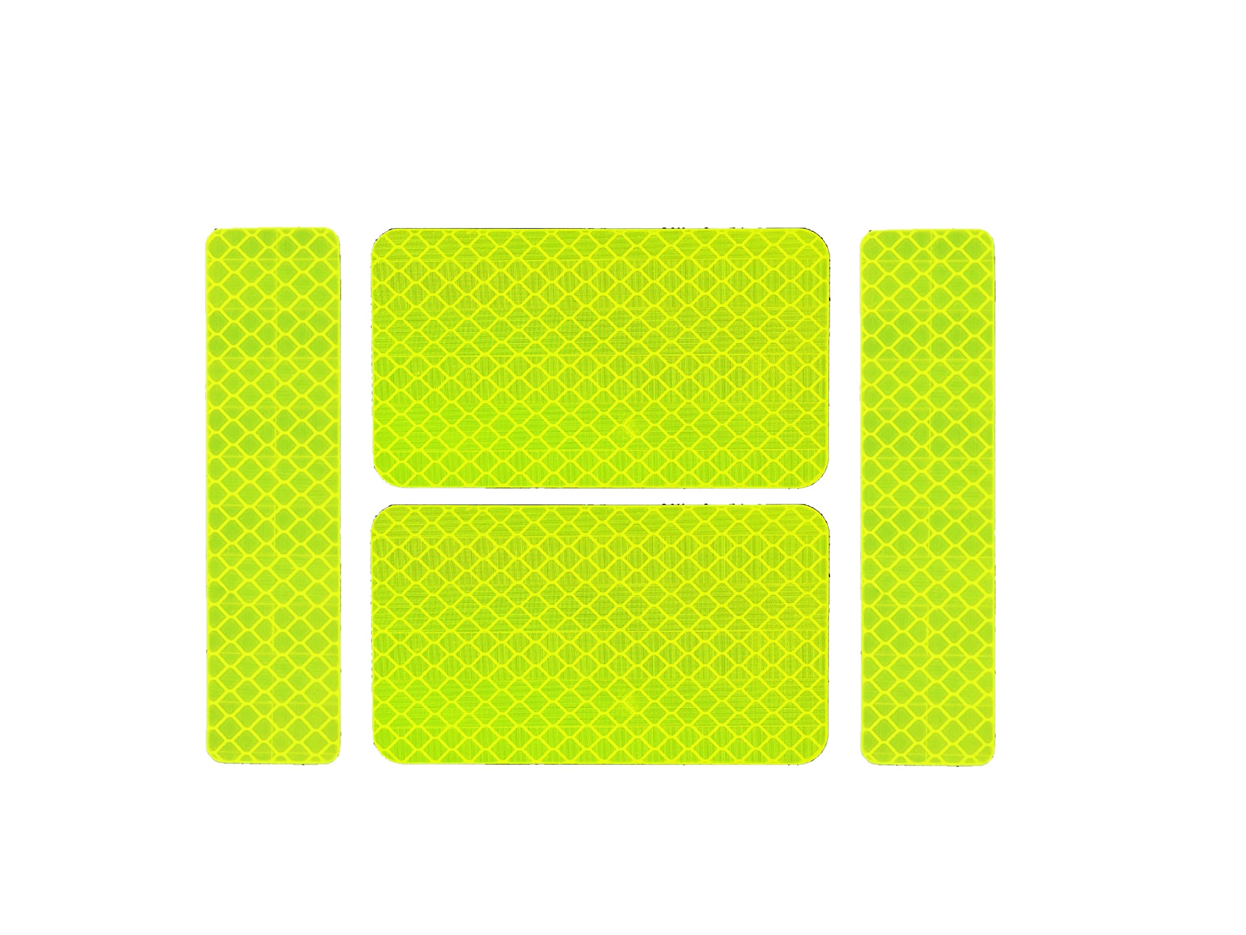 Photo 1 of High Visibility Reflective Safety Patch Set, 4 Pack, Hook and Loop Fastener, Accessory for Clothing-Jackets-Hats-Backpacks-Vests-Dog Harnesses