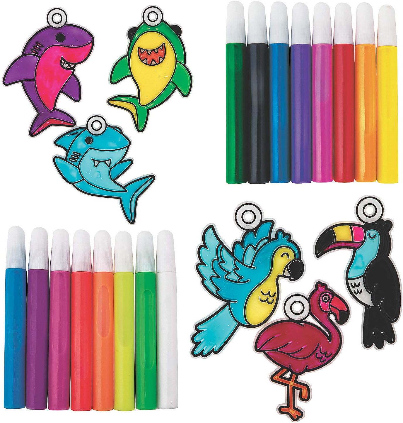 Mega Suncatcher & Paint Boredom Buster Kit - Craft Supplies - 96 Pieces