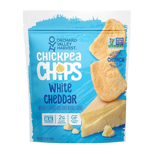 ORCHARD VALLEY HARVEST WHITE CHEDDAR CHICKPEA CHIPS, 3.5...