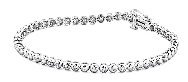 Miore Armband - Armreif Damen Tennis Weißgold 18 Karat / 750 Gold Diamant Brillianten 0.5 ct 18.5 cm