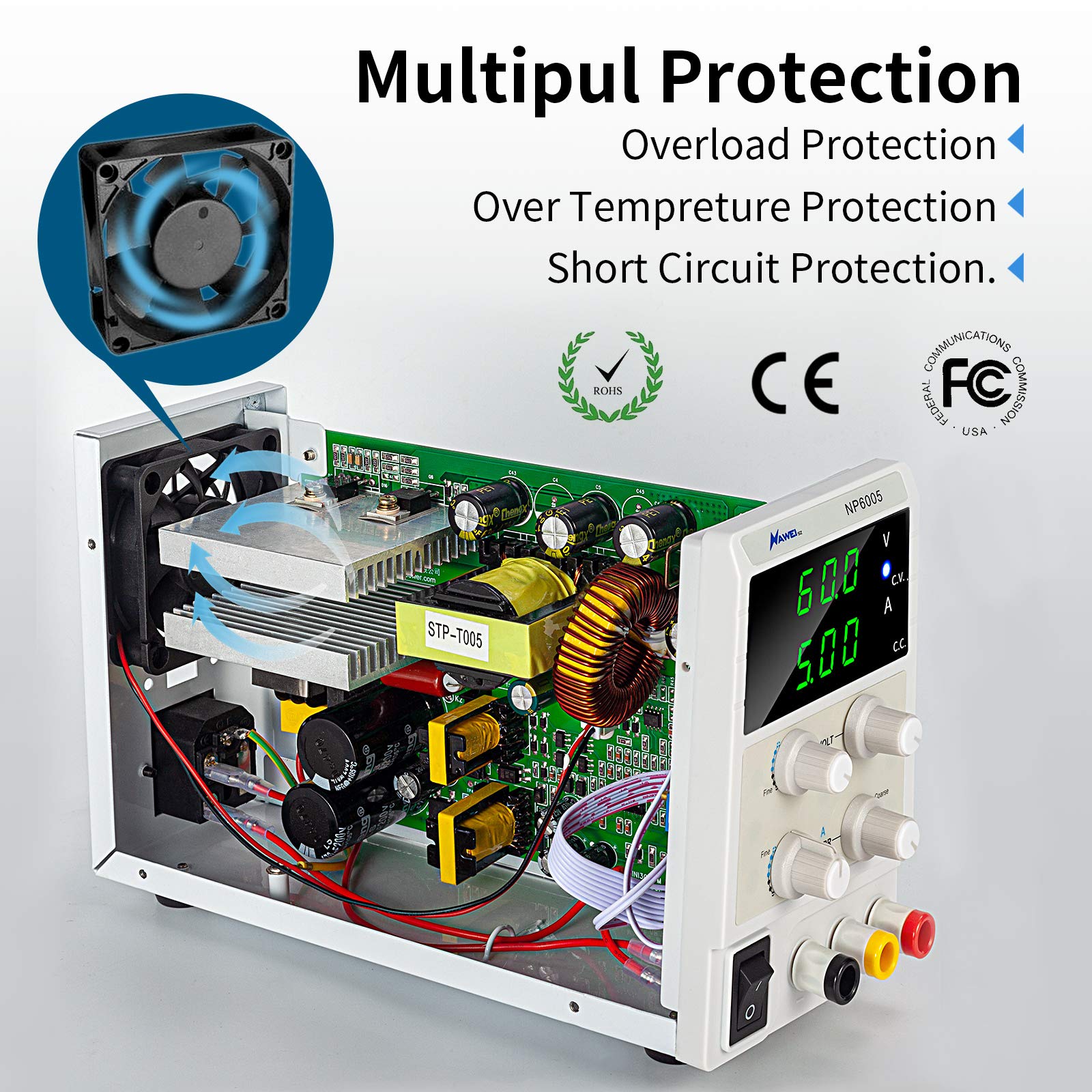 Mua 60V 5A DC Power Supply Variable, Adjustable Bench Lab Power Supply ...