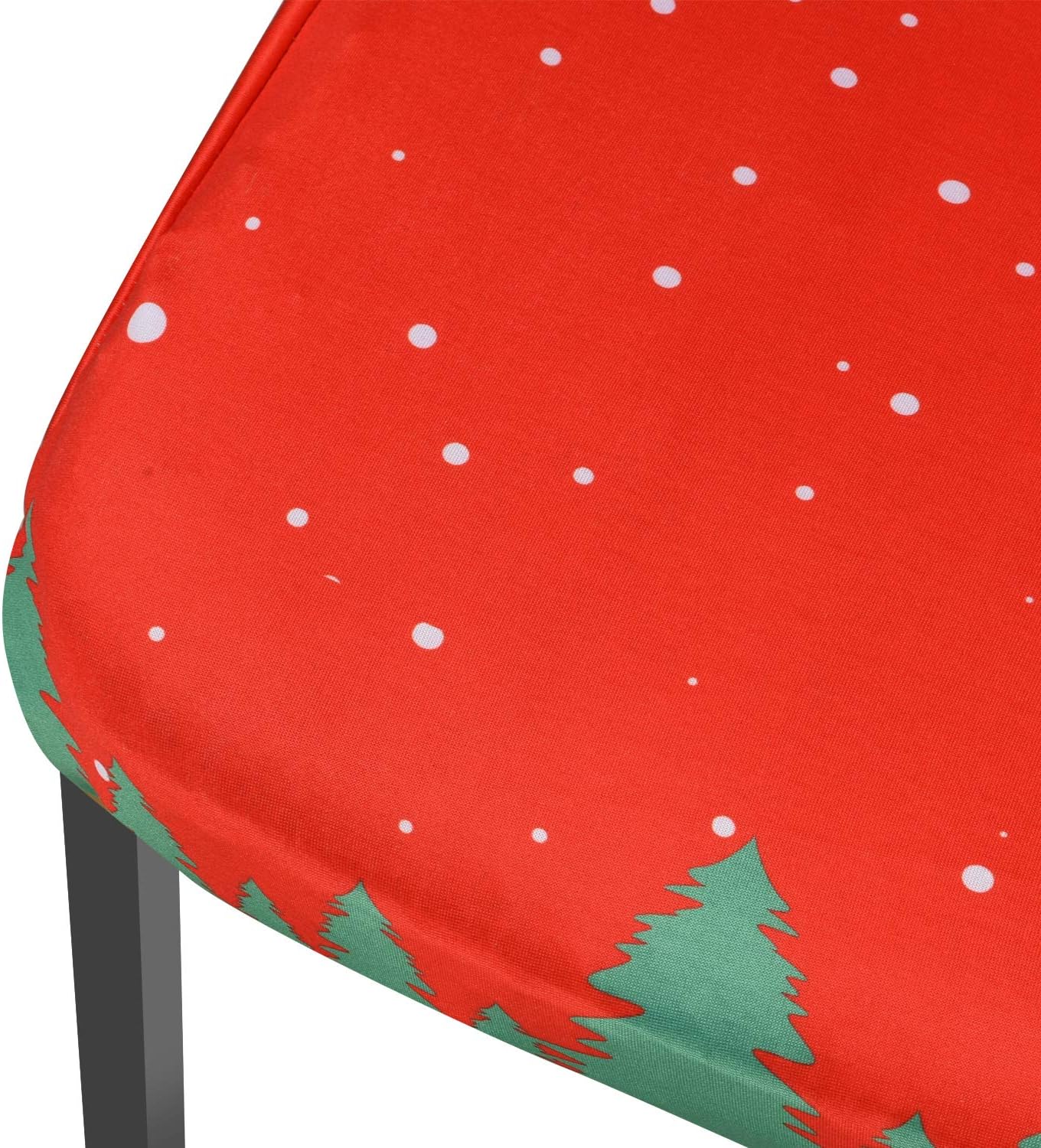 Beeager Christmas Chair Covers Decoration - 4 Pack Classic Stretch Removable Washable Christmas Chair Protector Slipcovers for Home, Kitchen, Dining Room Decor: Home & Kitchen