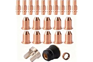 HASWELD fits Harbor Freight Titanium Plasma65 TI-PC65 iPT-65 56255 56811 59182 58895 59164 Plasma cutter consumables Nozzles Electrodes Cups kits (23pk tips Kits)