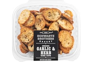 Schwartz Brothers Bakery Organic Garlic & Herb Bagel Chips, 8 Oz