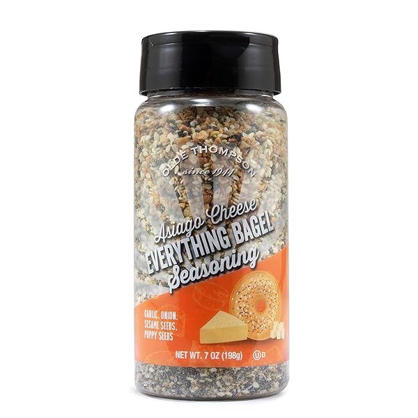 OLDE THOMPSON EVERYTHING BAGEL SEASONING WITH ASIAGO CHEESE, SPICE AND SEASONING BLEND, 7 OUNCE