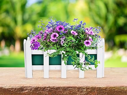 HINS Iron Metal White Fence Railing Planter Flat Pipe For Indoor & Outdoor Gardening (green, large) Metal Pots For Indoor Plants I Elevated Garden Planter I Raised Planter I Desk Plant I Raised Planter Box I Ascent Homes Metal Planter I Raised Planter Box With Legs I Brass Pots For Indoor Plants I Golden Planter I Mid Century Plant Stand I Brass Planters For Indoor Plants I Indoor Plant Stand For Living Room I Metal Planters Pot For Indoor Plants designer pots