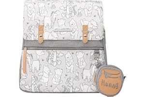 Petunia Pickle Bottom Meta Backpack | Diaper Bag Backpack for Parents | Stylish Bag and Organizer | Comfortable, Spacious, and Sleek Backpack for On The Go Moms and Dads | Disney's Playful Pooh