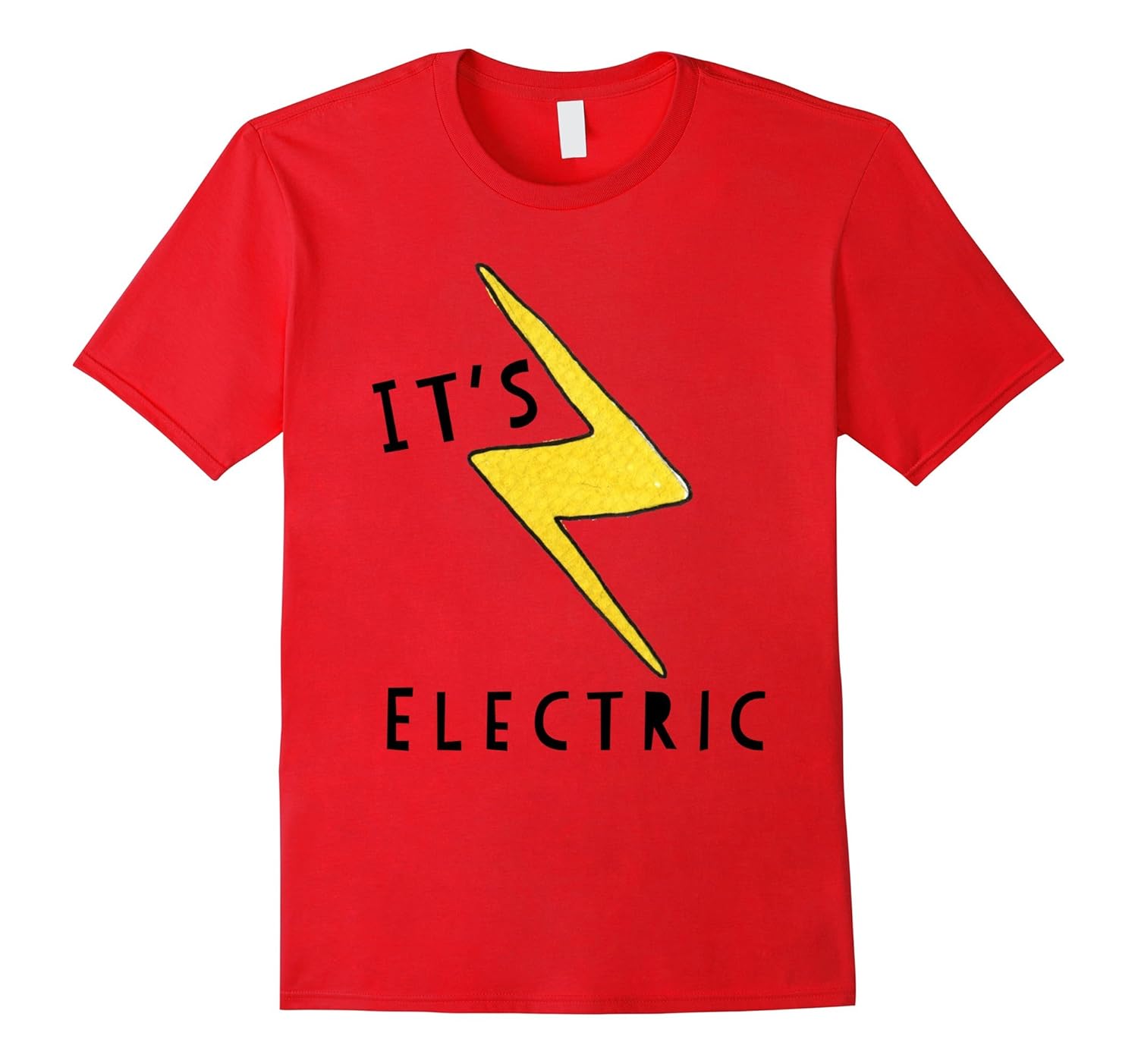 It's Electric, funny Lightning Bolt tshirt-Rose