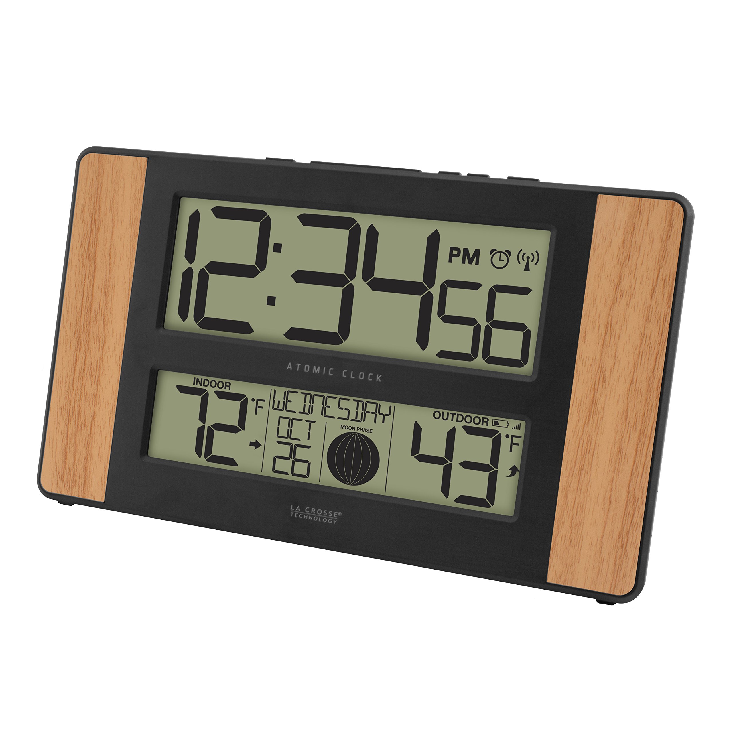 La Crosse Technology 5131417 Atomic Digital Clock Outdoor Temperature