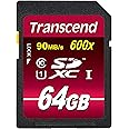 Transcend 64GB SDXC Class 10 UHS-1 Flash Memory Card Up to 90MB/s (TS64GSDXC10U1)