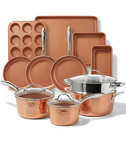 Amazon.com: Mauviel M'Heritage 200 B 9-Piece Copper Cookware Set
