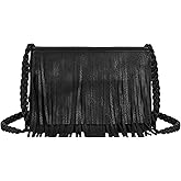 Women Mini Fringe Tassel PU Leather Crossbody Shoulder Bag Cell Phone Coin Purse Wallet