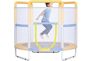 JOY SPOT! 3FT Foldable Trampoline for Kids, 36” Mini Small Trampoline with Handle Bar Indoor Outdoor, Height-Adjustable,Max Load 150LBS,Toddler Baby Jumping Mat