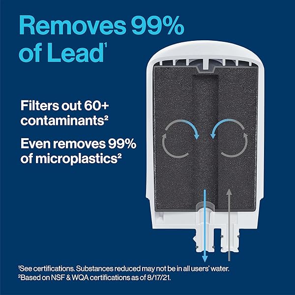 BRITA REPLACEMENT WATER FILTER FOR FAUCET MOUNT, REMOVES 99% OF LEAD, SINK FILTRATION SYSTEM, CHROME, 3 COUNT