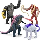 JAYKENIXO 4 Pack Giant Monster Action Figures 8 Inch &ndash; Large Creature Toys with Movable Joints, Detailed Collectible Figures for Kids Playset &amp; Display Gift
