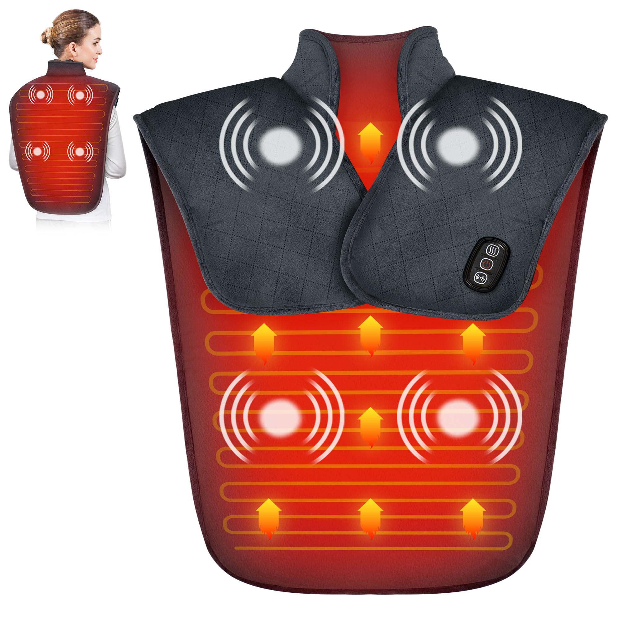 Heating Pad for Neck and Shoulders,Weighted Wearable Wrap Around