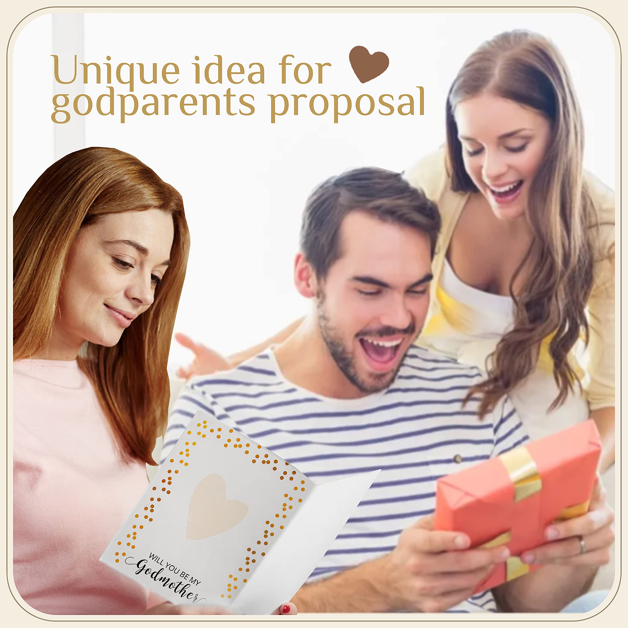 97 DECOR Will You Be My Godparents Proposal Gift - God Parents Presents Proposal Ideas, Godparent Gifts from Godchild for Baptism, Godparents Proposals Card, Asking Godmother Godfather Invitation