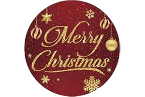 Anwyll Christmas Gift Stickers - 120Pcs 2Inch Merry Christmas Sticker Red&Gold Foil Envelope Seals Labels Stickers Self Adhesive Xmas Gift Sticker Happy Holidays Label for Cards Presents Gifts Decor