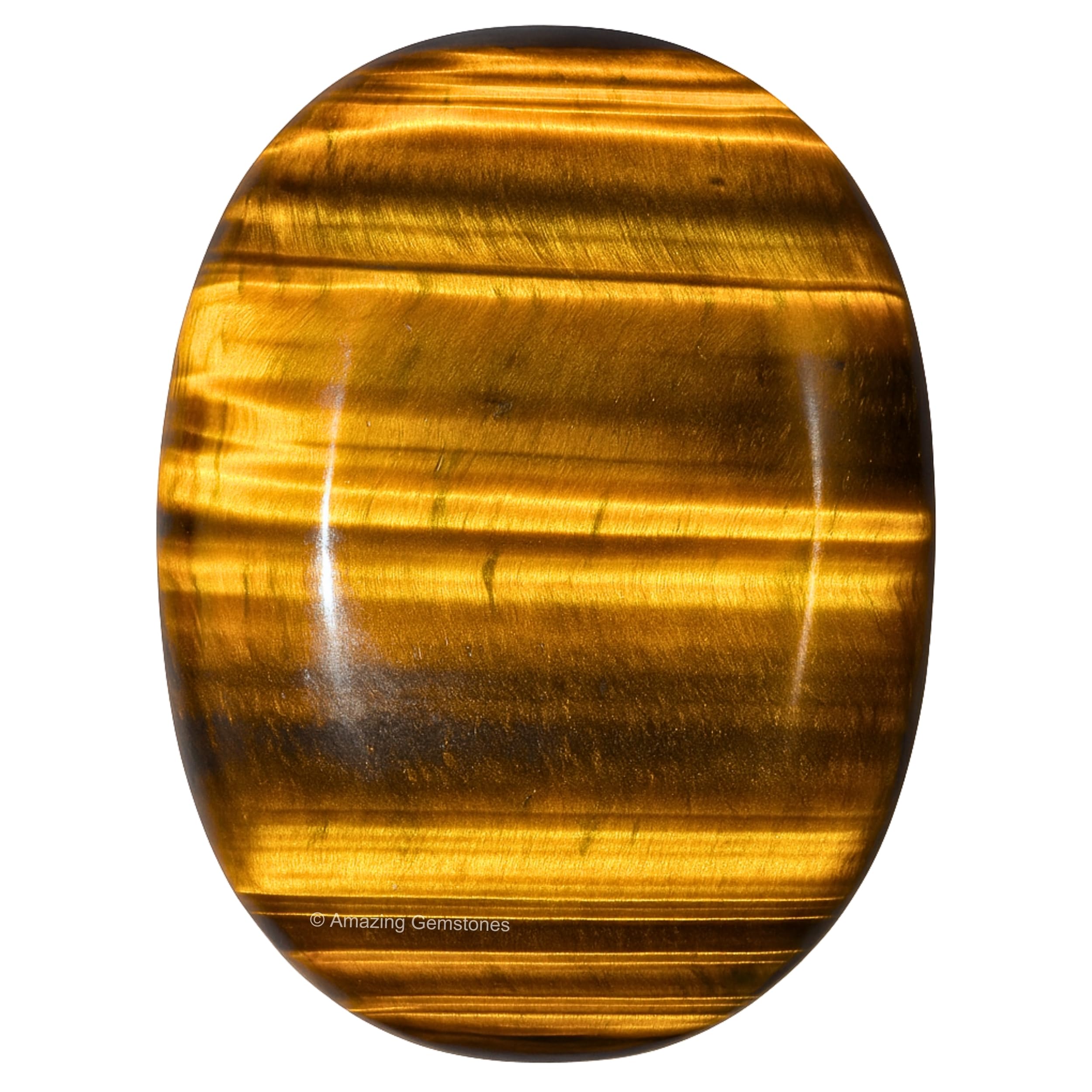 Tiger Eye Crystals and Healing Stones - Large Palm Stone Crystals Piedra - Crystal for Good Luck, Balanced Positive Energy, Meditation - Unique Stocking Stuffers and Birthday Gifts for Women, Men