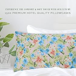 Elegant Comfort Ultra Soft Set of 2 Floral Print