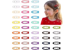 Ruyaa 2" Snap Clips No Slip Wrapped Hair Barrettes for Toddlers Girls Kids Women Hair Accessories,Solid 20 Pairs