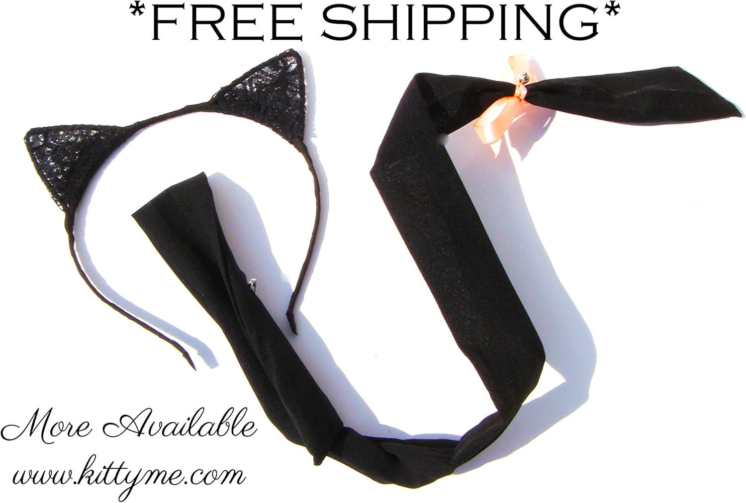 Amazon.com: Halloween Cat Costume, Black Cat Ears Tail Costume, Womens