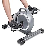 Sunny Health & Fitness Magnetic Under Desk Mini Exercise Cycle Bike, Dual Function Pedal Exerciser with Digital Monitor and C