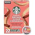 Starbucks K-Cup Coffee Pods, Brown Sugar Cinnamon Flavored Coffee for Keurig Coffee Makers, 100% Arabica, Limited Edition, 1 Box (22 Pods)
