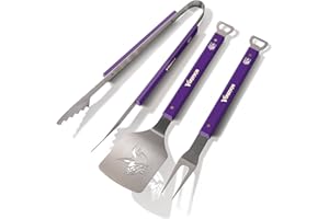 YouTheFan NFL Minnesota Vikings Spirit Series 3-Piece BBQ Set