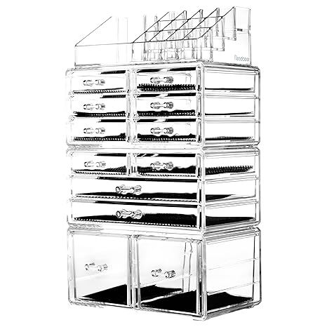 Readaeer Makeup Cosmetic Organizer Storage Drawers Display Boxes