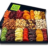 Oh! Nuts Dried Fruit and Nut Gift Basket - XL 18 Variety Gourmet Assorted Fruits and Nuts Gift Baskets - Holiday Gift Box - Food Snack Box for Birthday, Corporate - Gift for Men, Women