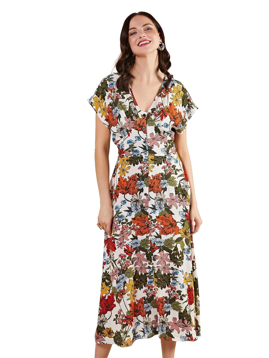 Buy YUMI Women's Multicolor Casual Wear Maxi Dress(_5052011824118_Multi