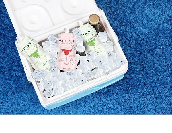 WITHOUT READY TO DRINK LIME MARGARITA MOCKTAIL, ZERO PROOF, NON-ALCOHOLIC, MIXER, CELEBRATION, PARTY, FROZEN OR CHILLED