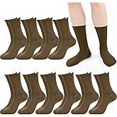 Yuanan 10 Pairs Men Military Socks, Army Socks Green Crew Boot Sock, Warm Sock for Soldiers, Policemen, Firefighter, Working, Sports