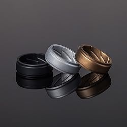 ThunderFit Silicone Wedding Rings for Men