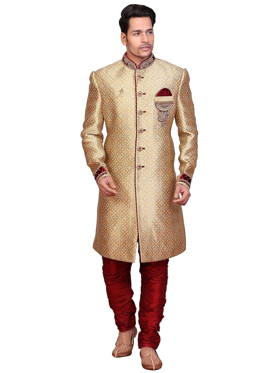 a.b.c. garmentsgolden sherwani for mens