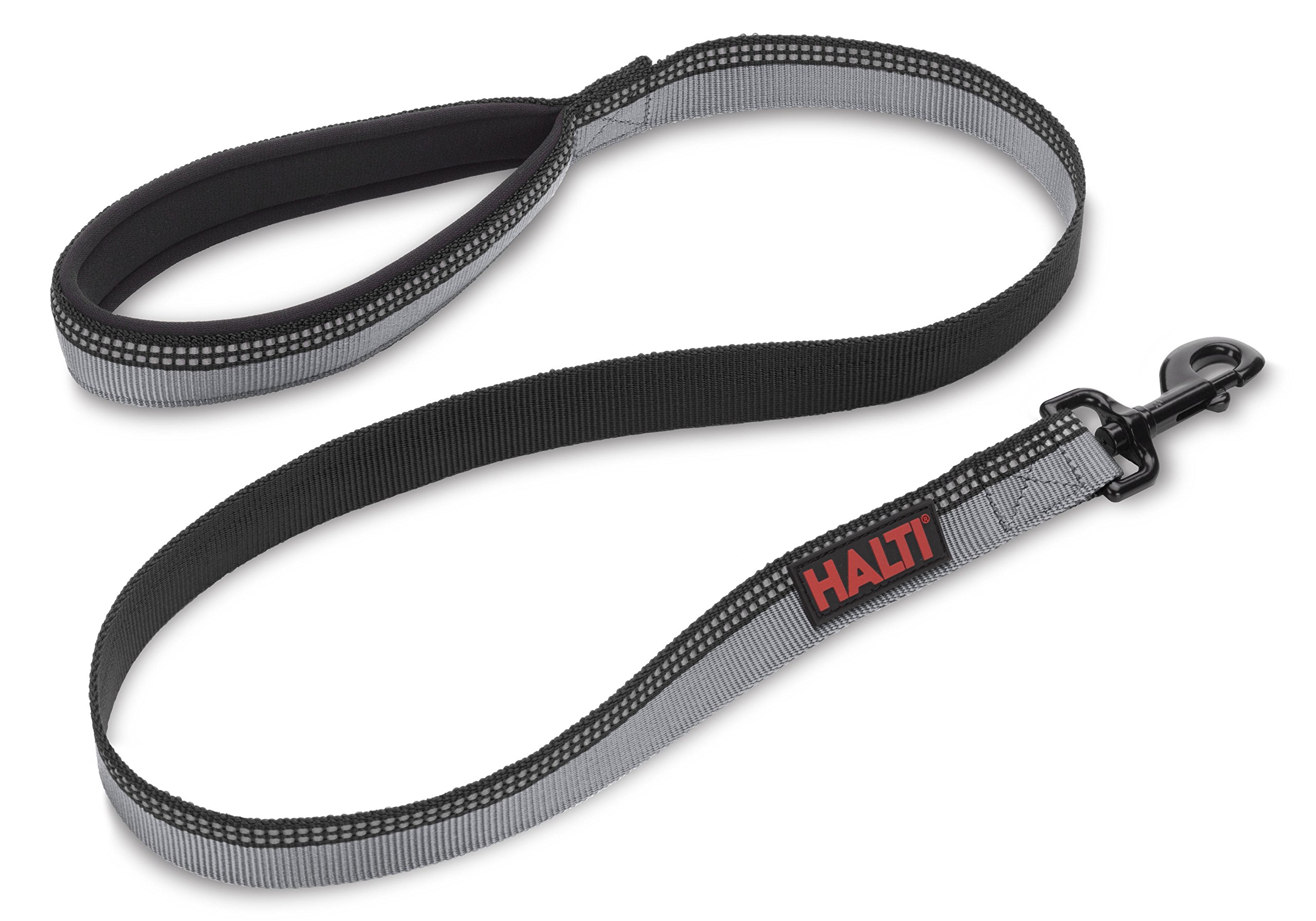 Halti Lead For Dogs, Size Small, Black, 1.2m, Premium Nylon Puppy & Dog Leash, Reflective Neoprene-Padded Handle, Comfortable & Easy to Use, Suitable for Small and Medium Dogs