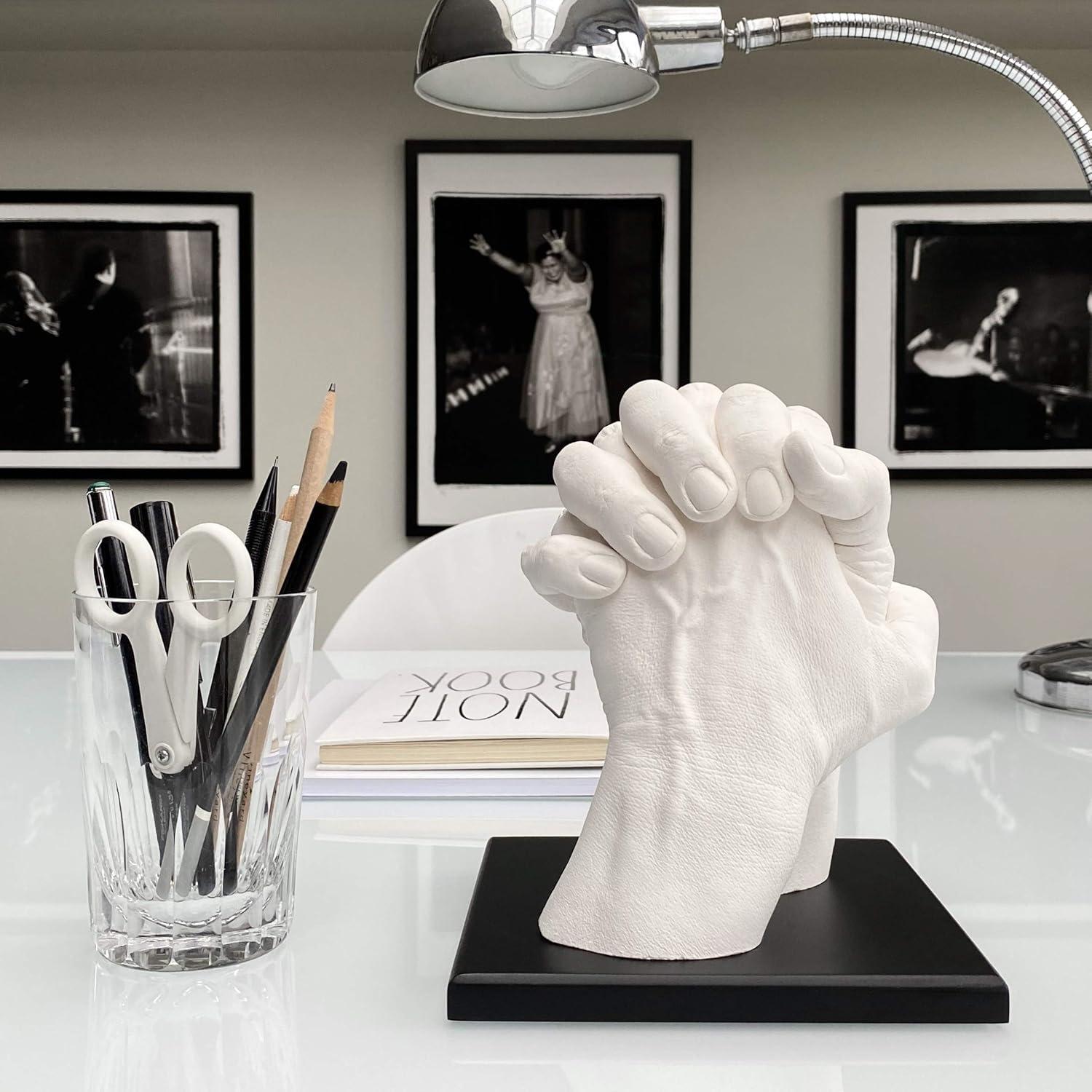 Pendle & Birdie Hand Casting Kit - Creating Handmade Memories. A Premium Craft Gift to Create a Two-Hand Sculpture Keepsake for Couples & Friends. Large Kit incl. an Elegant Stand, Plaster & Alginate