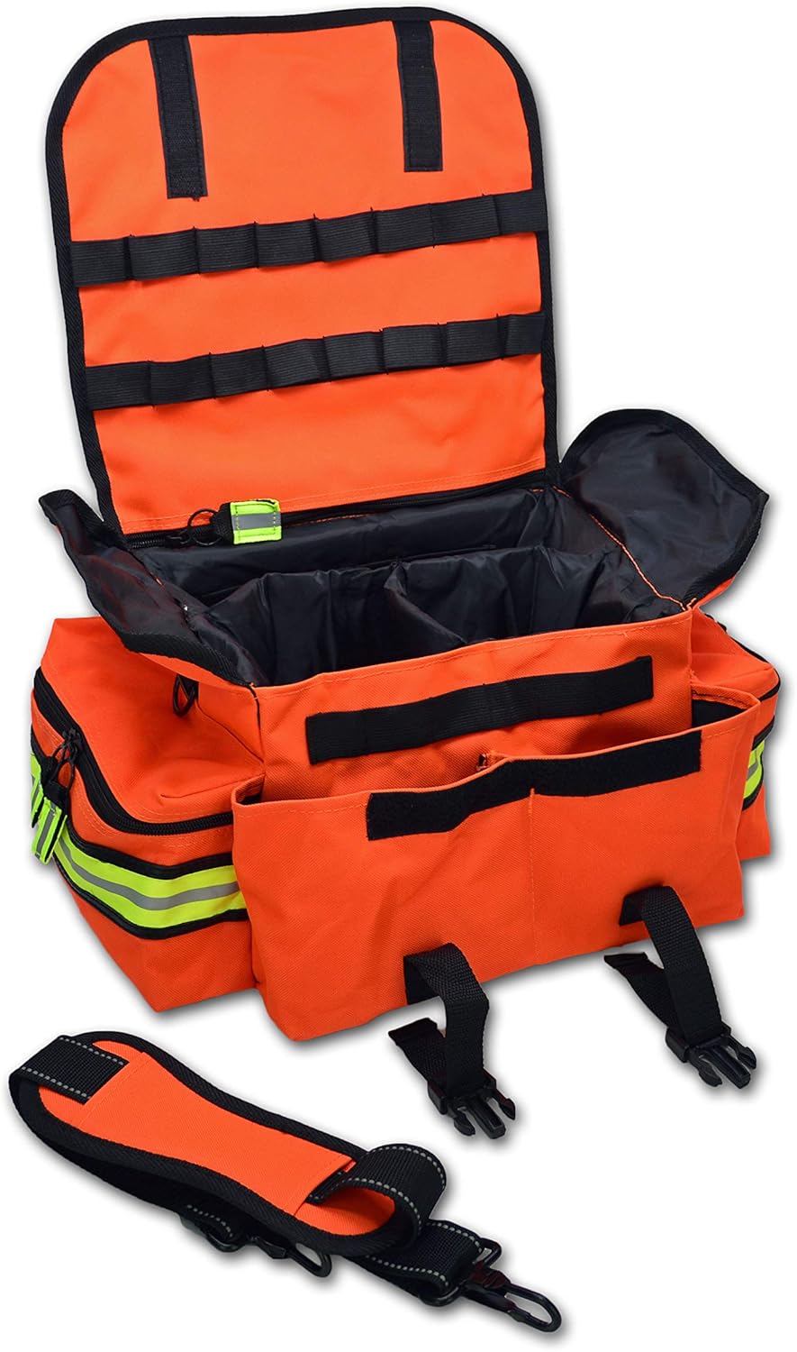 Lightning X Small First Responder EMT EMS Trauma Bag Stocked First Aid Fill Kit B (Fluorescent Orange): Health & Personal Care