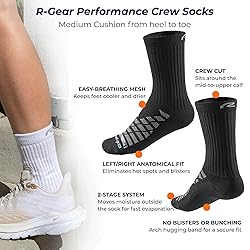 R-Gear Drymax Crew Running Socks For Men and