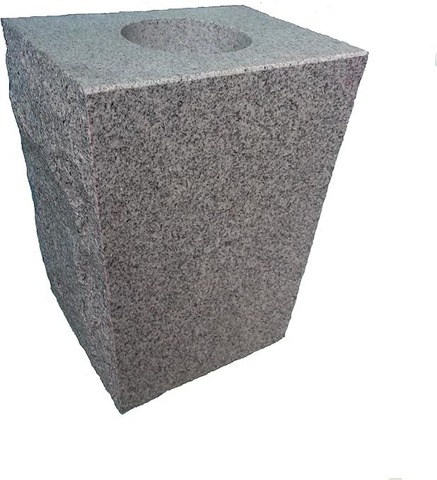 Amazon Com Upstate Stone Works Granite Vase Tapered 8 X6 X10 Gray Home Kitchen