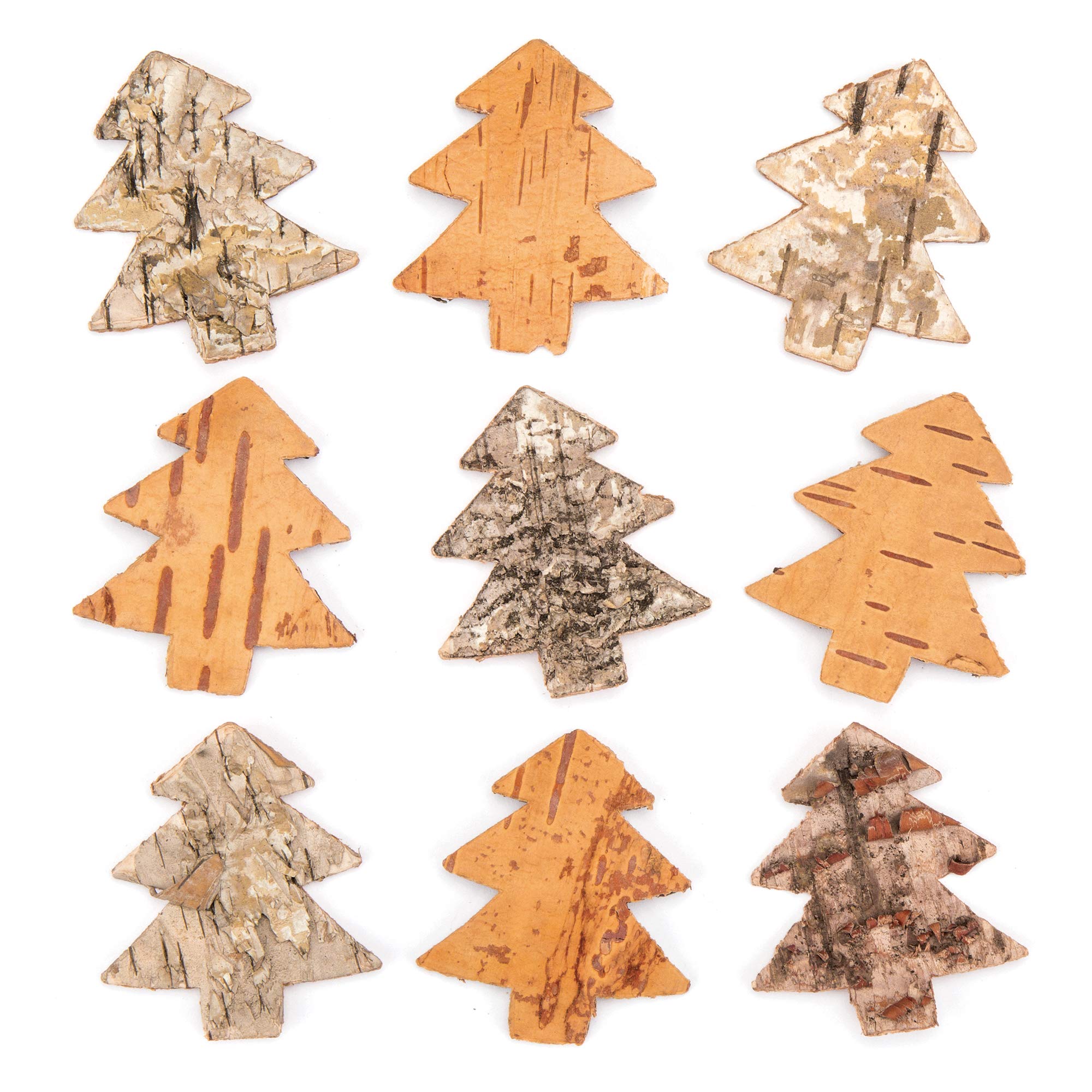 Baker Ross Bark Christmas Trees Perfect for Christmas Card Craft (Pack of 30)
