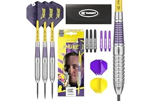 Target Darts Luke Littler Range – Choose from Steel Tip Dart Set, 100 Piece Dart Bundle with Storage Box, or 85 Pcs Accessori