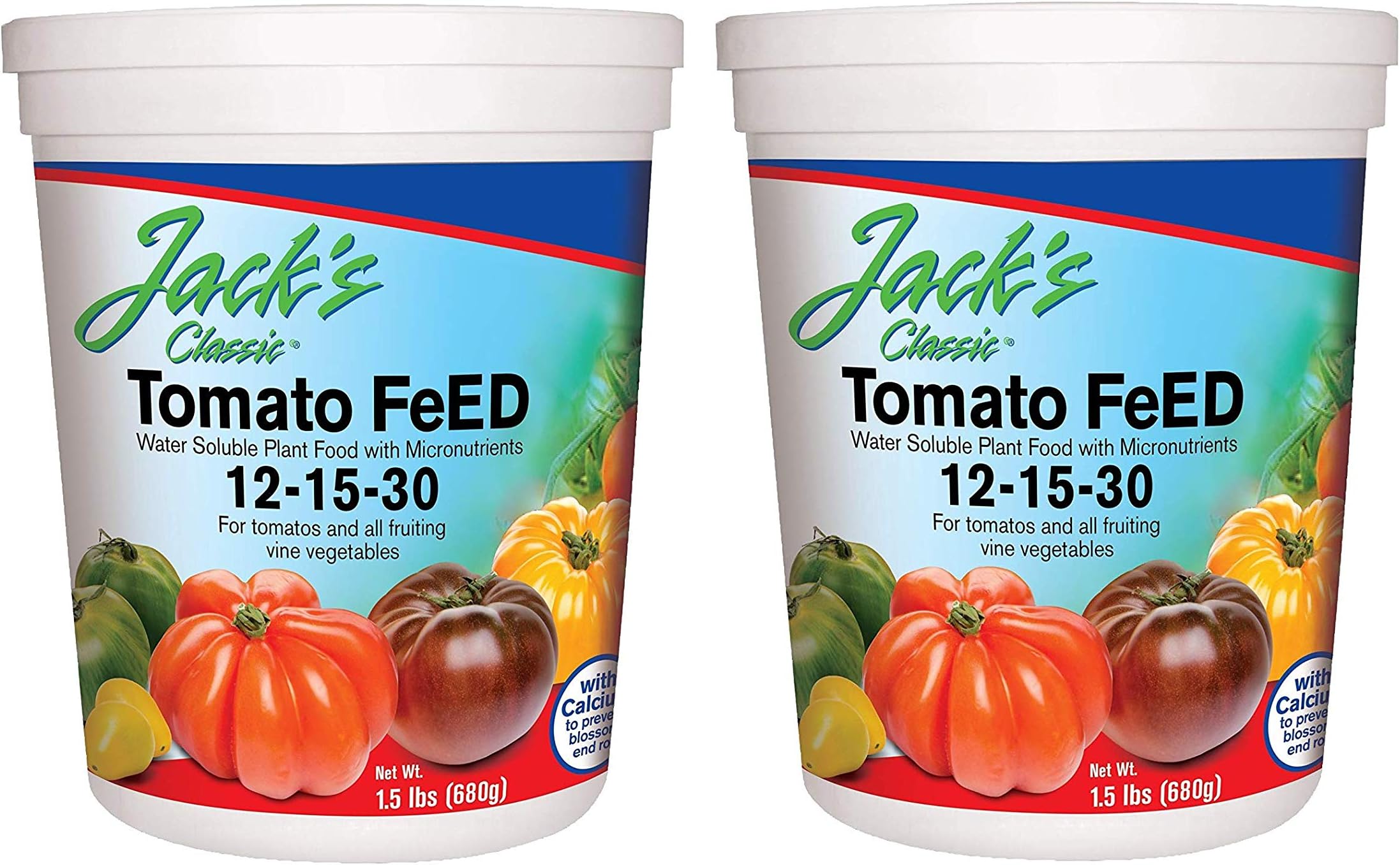 JR Peters 51324 Jack's Classic 12-15-30 Tomato Feed, 1.5 lb. (Twо Pаck)