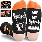 HAPPYPOP Spirit Animal Gifts Ideas - Funny Unisex Socks for Squirrels Raccoons Fox Lovers