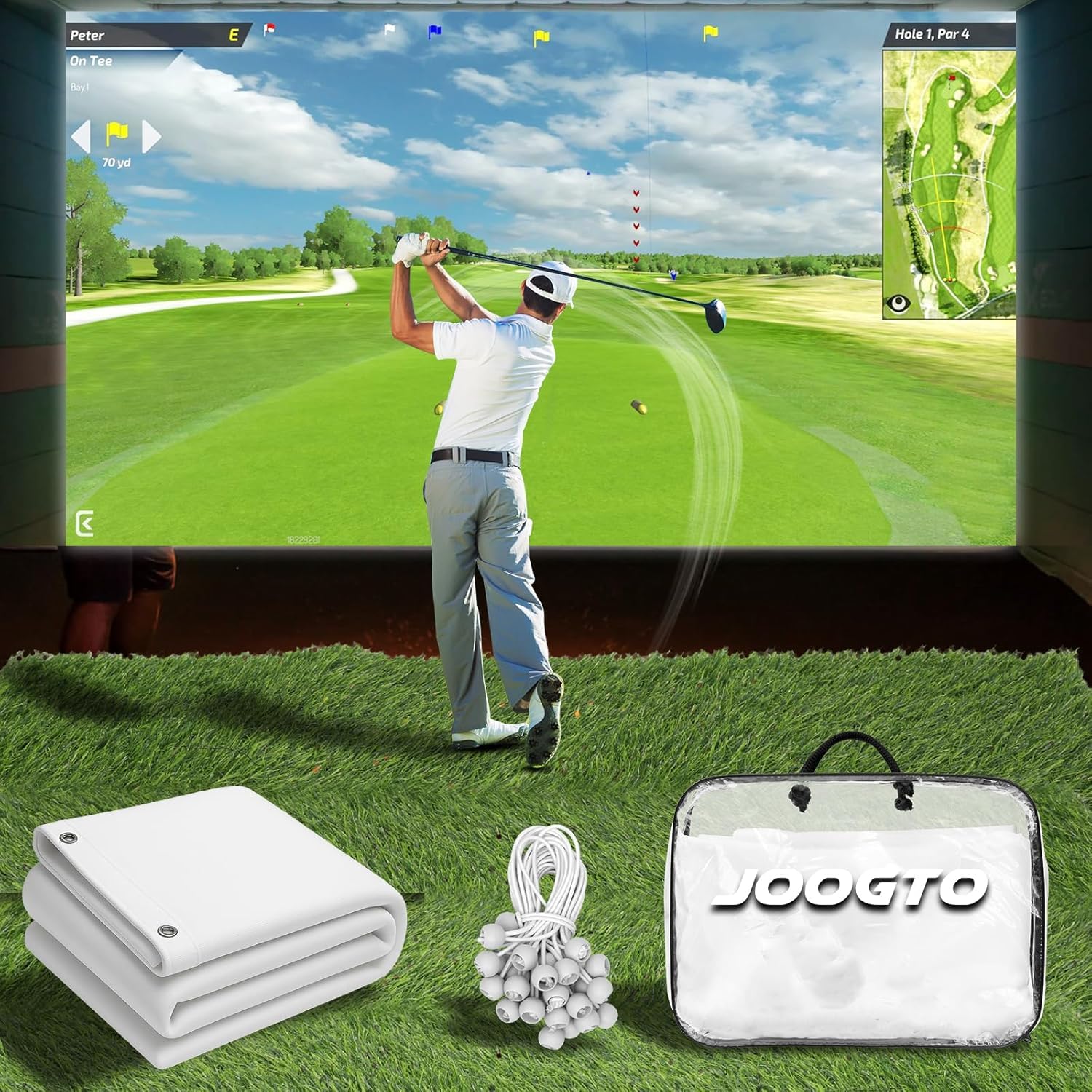 Joogto Golf Simulator Impact Screen for Indoor/Outdoor, Impact Screen ...