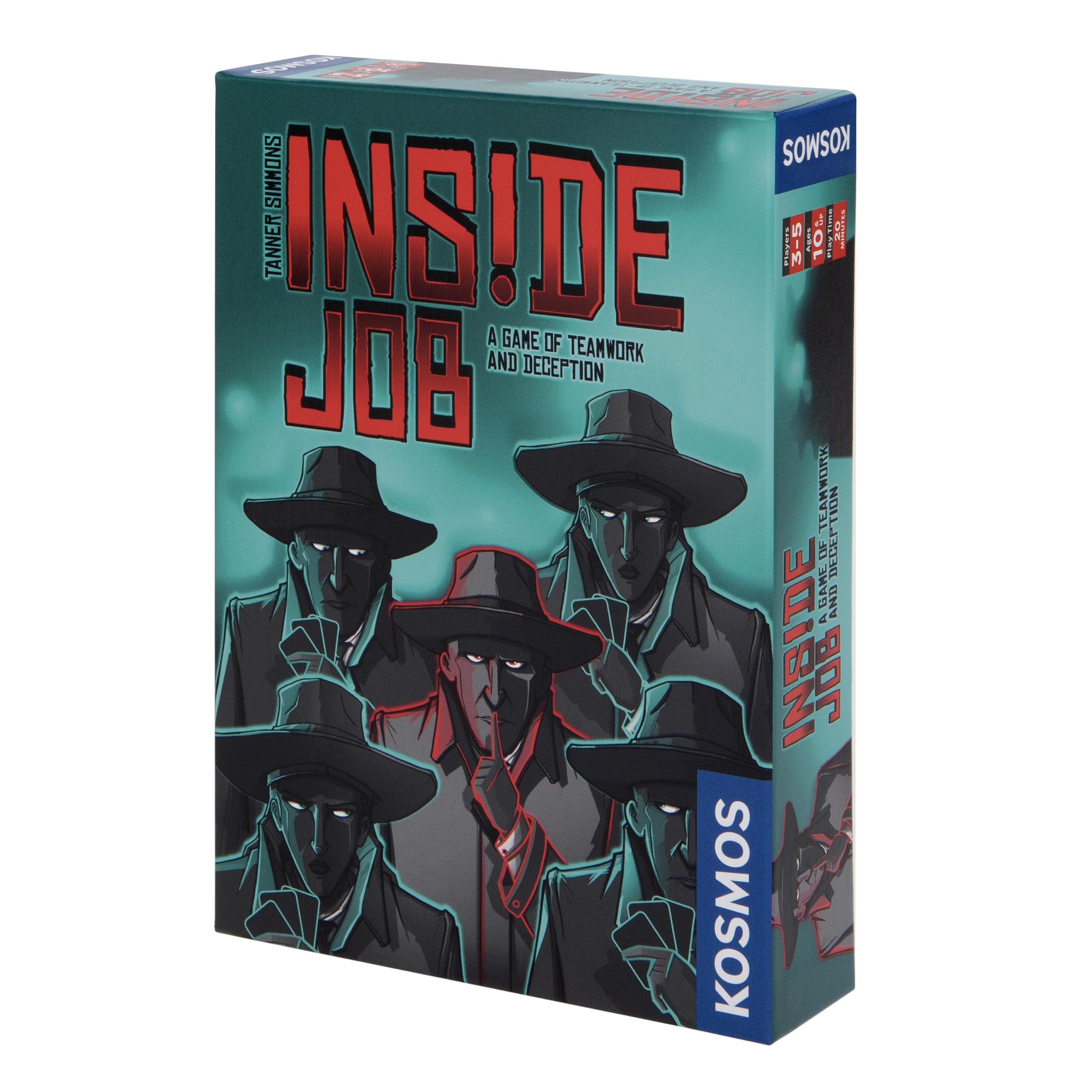 Thames & Kosmos Inside Job, Cooperative Card Game, Family Games for Game Night, Social Deduction Games for Adults and Kids, For 3 to 5 Players, Age 10+, Mulicolour